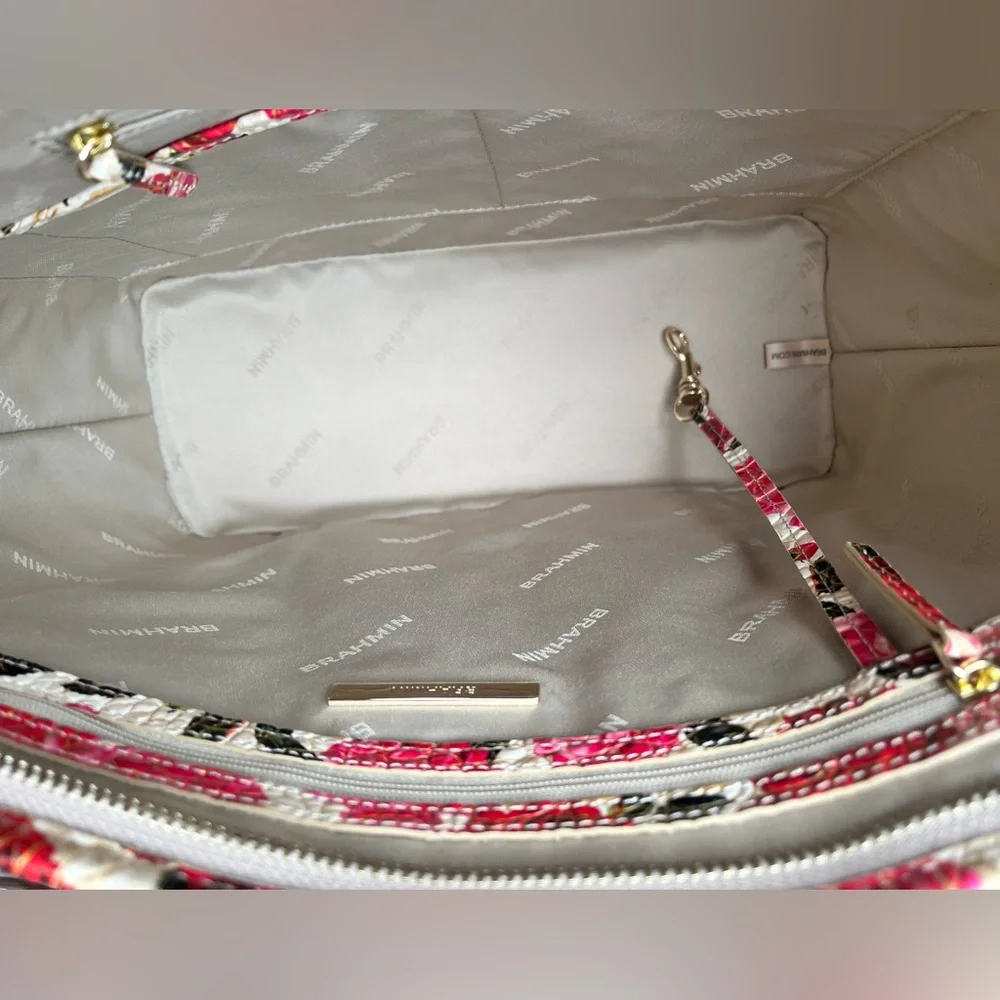 NWT Brahmin ROMANTIC ROSES Medium Asher Melbourne Tote